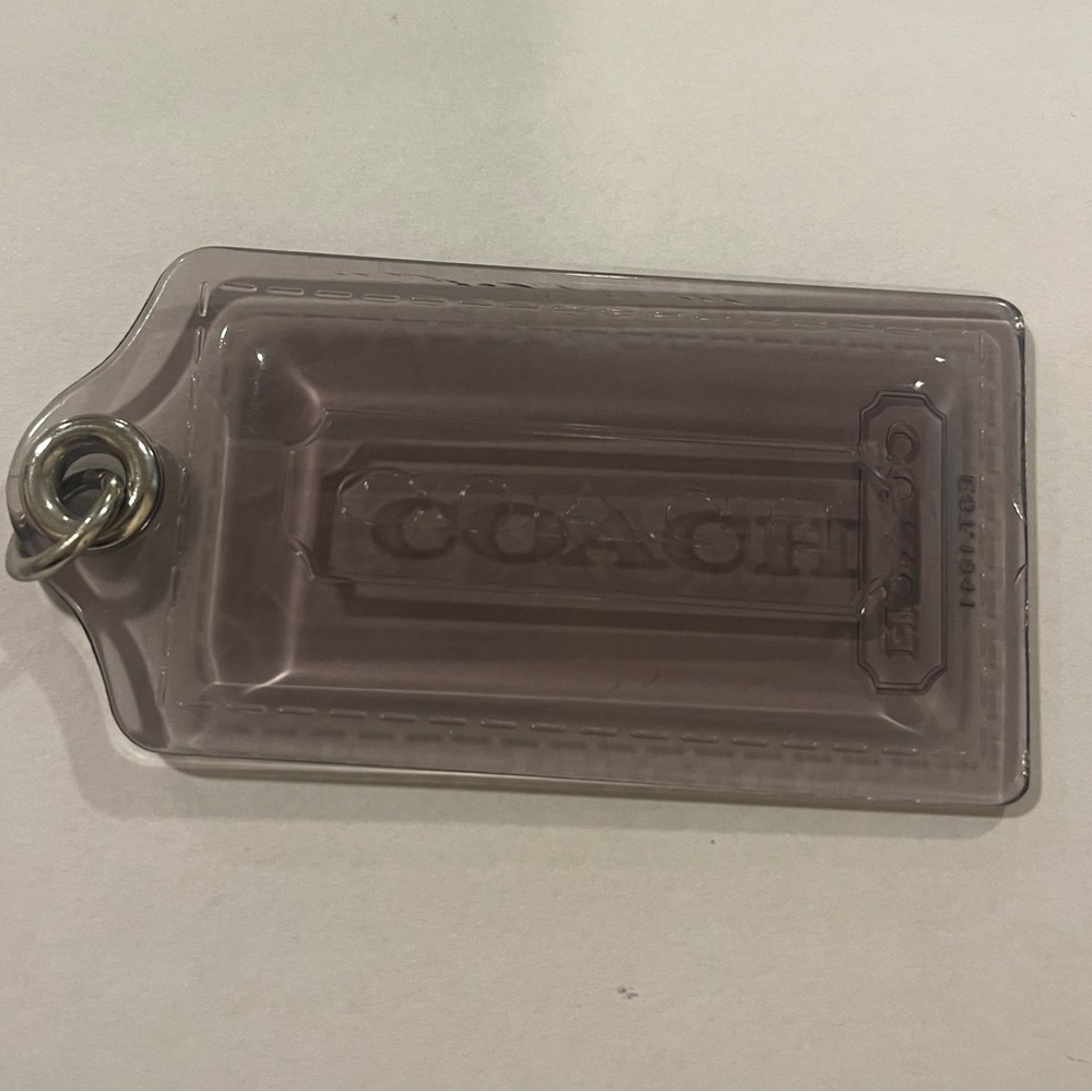 Coach Translucent black purse hangTag Keychain